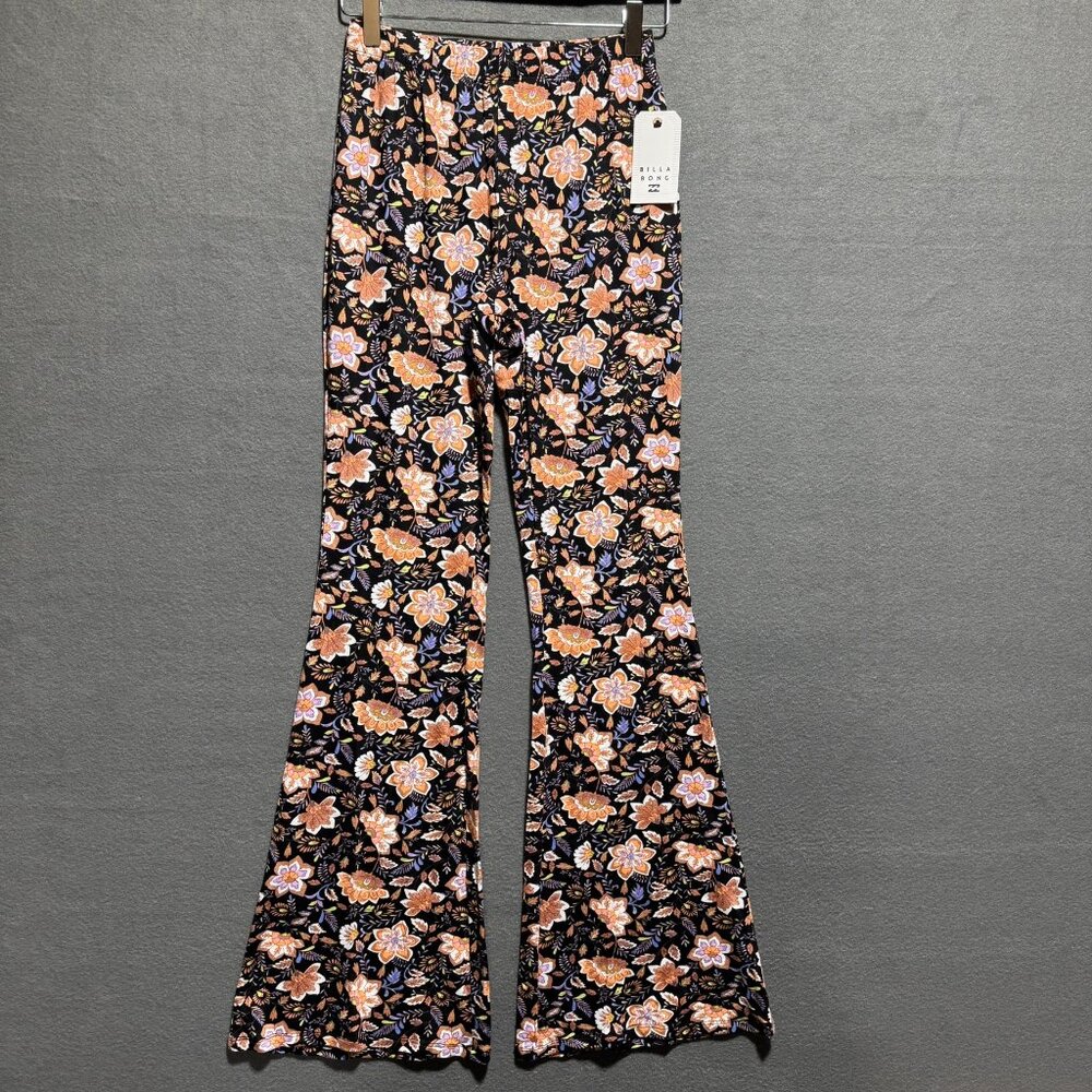 Billabong Sundown High Waisted Flared Pants Stretch Leggings Size Medium NWT